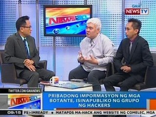 NTG: Pribadong impormasyon ng mga botante, isinapubliko ng grupo ng hackers