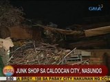 UB: Junk shop sa Caloocan City, nasunog