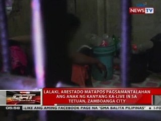 Lalaki, arestado matapos pagsamantalahan ang anak ng kanyang ka-live in sa Tetuan, Zamboanga City