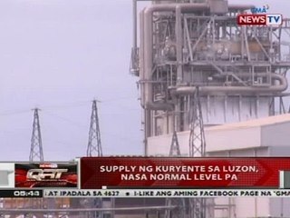 QRT: Supply ng kuryente sa Luzon, nasa normal level pa