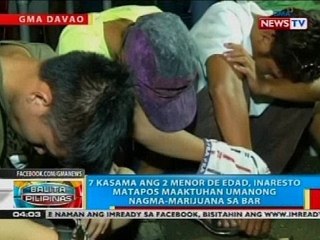 7 kasama ang 2 menor de edad, inaresto matapos maaktuhan umanong nagma-marijuana sa bar