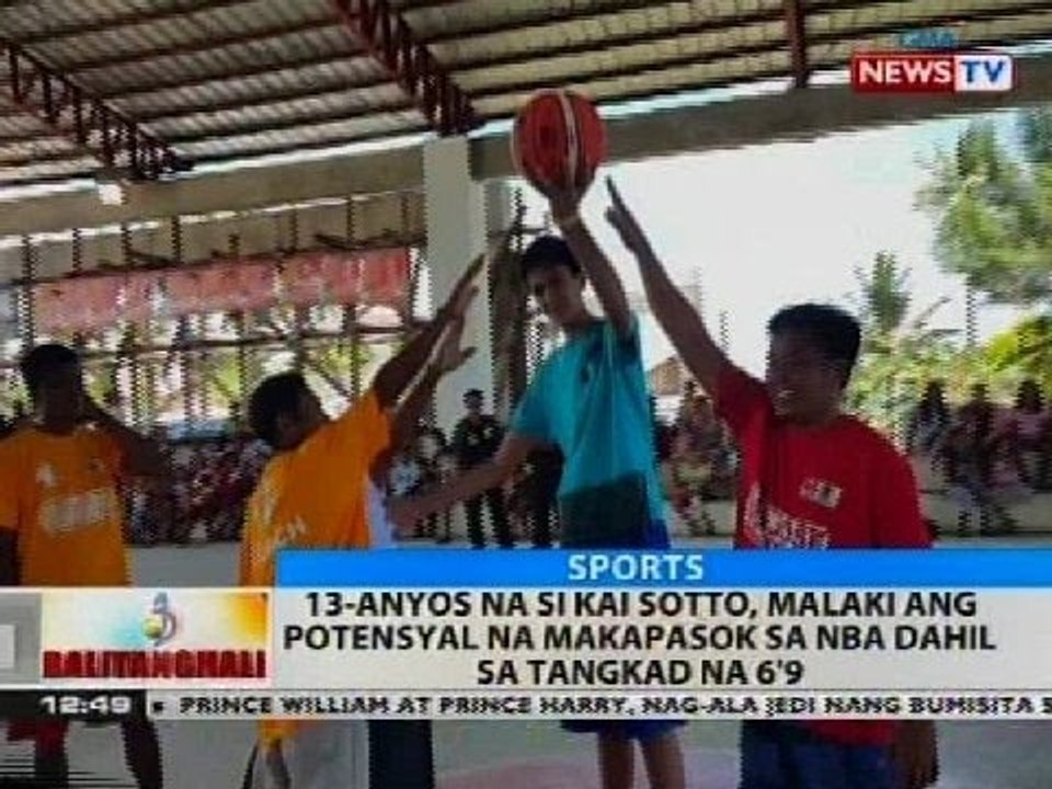 13-anyos na si Kai Sotto, malaki ang potensyal na makapasok sa NBA dahil sa tangkad na 6'9