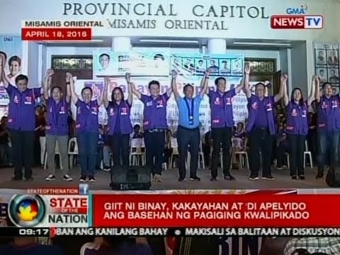 SONA: Giit ni Binay, kakayahan at 'di apelyido ang basehan ng pagiging kwalipikado