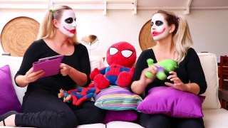 Joker Girl vs Joker Girl Twins PEPPER ON KINDER SURPRISE EGGS PRANK! - Real Life Superheroe