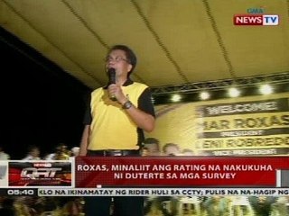 QRT: Roxas, minaliit ang rating na nakukuha ni Duterte sa mga survey