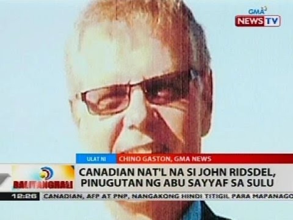 BT: Canadian nat'l na si John Ridsdel, pinugutan ng Abu Sayyaf sa Sulu