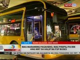 Mas maraming pasahero, mas pinipili pa rin ang MRT sa halip na P2P buses