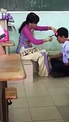 What is the Teacher doing  in class must watch