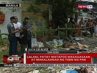 Lalaki, patay matapos masagasaan at makaladkad ng tren ng PNR