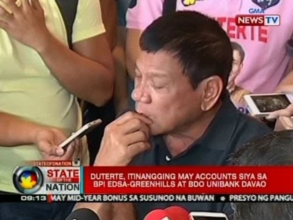 SONA: Duterte, kumasa sa hamon ni Trillanes na buksan ang account niya sa BPI J. Vargas