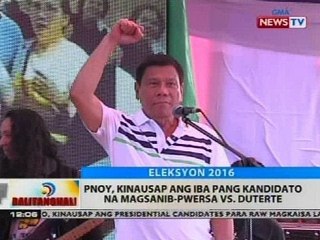 PNoy, kinausap ang iba pang kandidato na magsanib-pwersa vs. Duterte
