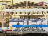 Binay, Duterte, Poe at Roxas, sabay-sabay na magdadaos ng miting de avance mamayang hapon