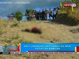 BP: Dati umanong miyembro ng NPA, patay sa ambush