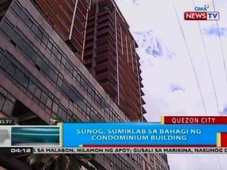BP: Sunog, sumiklab sa bahagi ng condominium building
