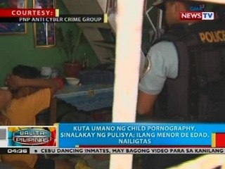 Kuta umano ng child pornography, sinalakay ng pulisya