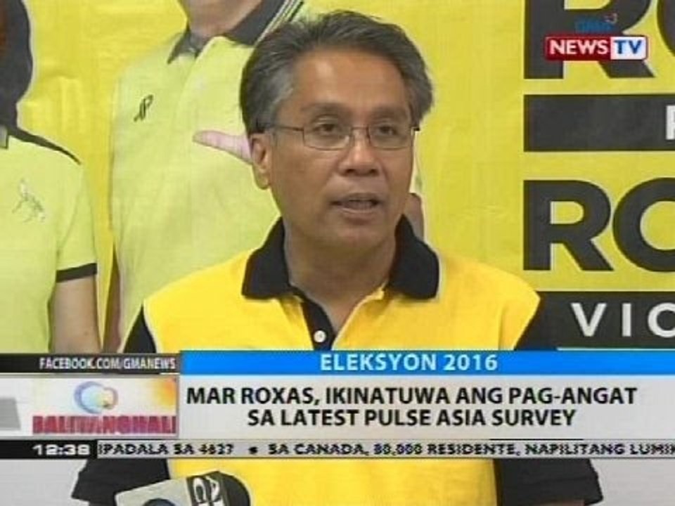 Mar Roxas, ikinatuwa ang pag-angat sa latest pulse asia survey