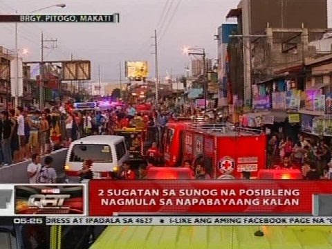 2 sugatan sa sunog na posibleng nagmula sa napabayaang kalan