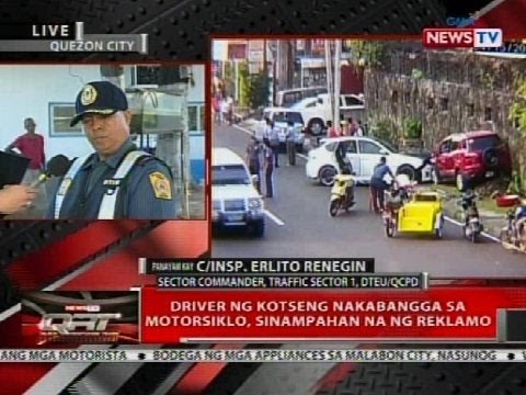 Driver ng kotseng nakabangga sa motorsiklo, sinampahan na ng reklamo