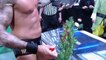 Randy Orton takes a moment to eat Christmas cookies during a match - SmackDown, Nov. 29,