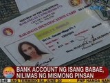 UB: Bank account ng isang babae, nilimas ng mismong pinsan