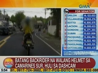 UB: Batang backrider na walang helmet sa CamSur, huli sa dashcam