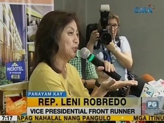 UH: Panayam kay Rep. Leni Robredo, vice presidential front runner