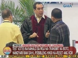 UB: Panayam kay Chairman Bautista kaugnay ng pagbaba ng bilang ng mga boto sa transparency server