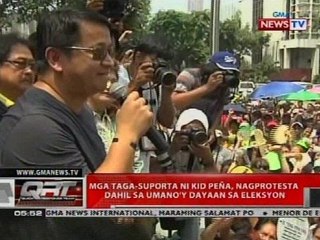 Mga taga-suporta ni Kid Peña, nagprotesta dahil sa umano'y dayaan sa eleksyon