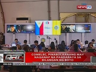 Comelec, pinabulaanang may naganap na pandaraya sa bilangan ng boto