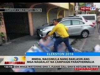MMDA, nagsimula nang baklasin ang mga nagkalat na campaign paraphernalia