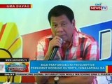 Mga prayoridad ni presumptive president Rodrigo Duterte, isinasapinal na