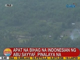 UB: 4 na bihag na Indonesian ng Abu Sayyaf, pinalaya na