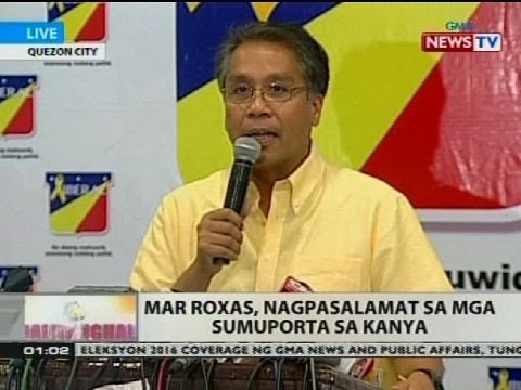 BT: Mar Roxas, nag-concede na kay Mayor Duterte