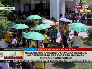 Nagtablang kandidato sa pagka-alkalde, magbubunutan na lang para malaman kung sino ang panalo