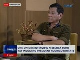 Saksi: One-on-one interview ni Jessica Soho kay incoming President Rodrigo Duterte