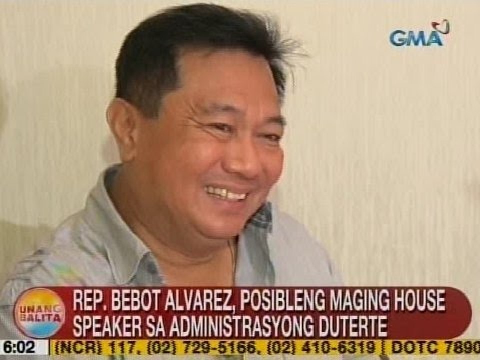 UB: Rep. Bebot Alvarez, posibleng maging house speaker sa Administrasyong Duterte