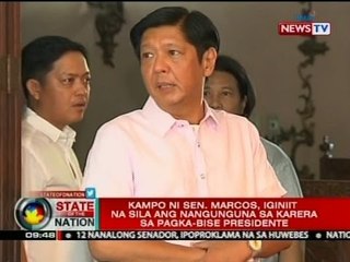 SONA: Kampo ni Sen. Marcos, iginiit na sila ang nangunguna sa karera sa pagka-bise presidente