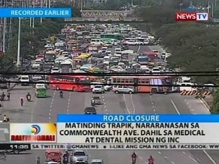 Matinding traffic, nararanasan sa commonwealth ave. dahil sa medical at dental mission ng INC