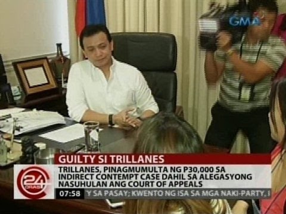 Trillanes, pinagmumulta ng P30,000 sa indirect contempt case