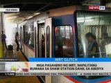 BT: Mga pasahero ng MRT, napilitang bumaba sa Shaw station dahil sa aberya