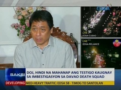 SAKSI: DOJ, hindi na mahanap ang testigo kaugnay sa imbestigasyon sa Davao Death Squad