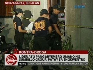 24 Oras: Lider at 3 pang miyembro ng Sumbillo group, patay sa engkwentro