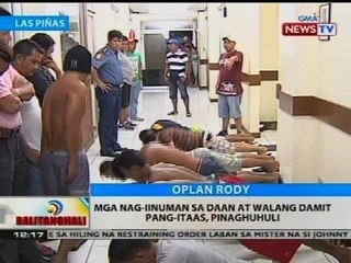 BT: Mga nag-iinuman sa daan at walang damit pang-itaas, pinaghuhuli