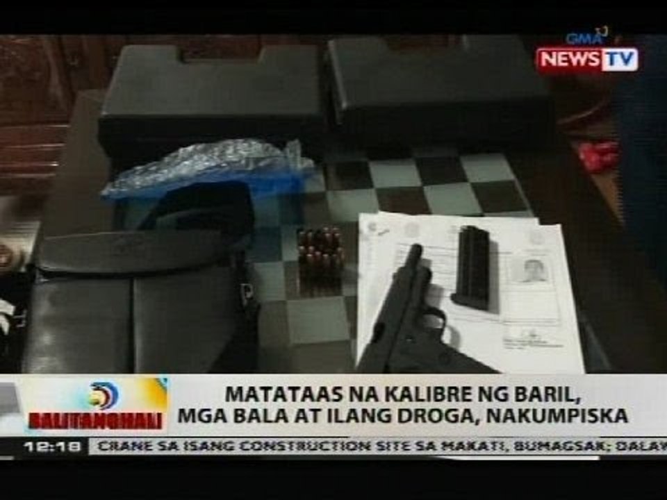 BT: Matataas na kalibre ng baril, mga bala at ilang droga, nakumpiska