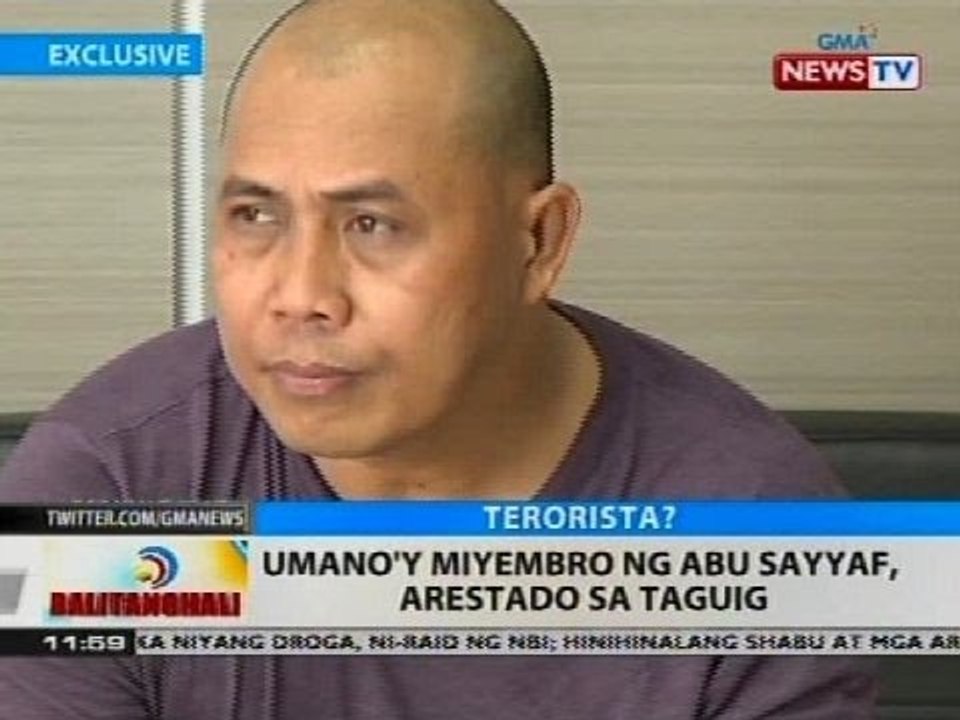 Umano'y miyembro ng Abu Sayyaf, arestado sa Taguig