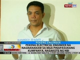 Pekeng electrical engineer na nagnanakaw sa mga pinapasukang kumpanya, nasakote ng NBI