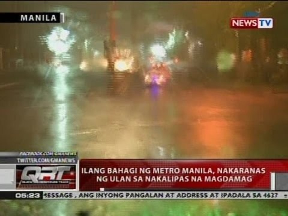 QRT: Ilang bahagi ng Metro Manila, nakaranas ng ulan sa nakalipas na magdamag