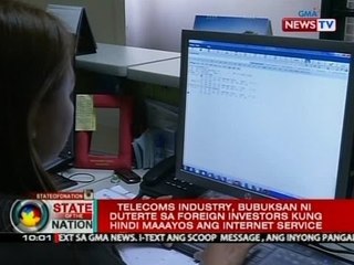 Telecoms industry, bubuksan ni Duterte sa foreign investors kung hindi maaayos ang internet service
