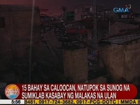 UB: 15 bahay sa Caloocan, natupok sa sunog na sumiklab kasabay ng malakas na ulan