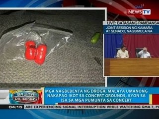 Mga inhaler na walang laman, bote ng alak at pakete ng gamot, ilan sa mga nakita sa concert grounds